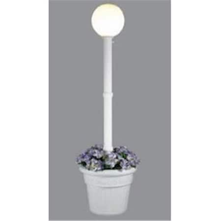 Patioplus Concepts Milano Single White Globe Planter White PA113419